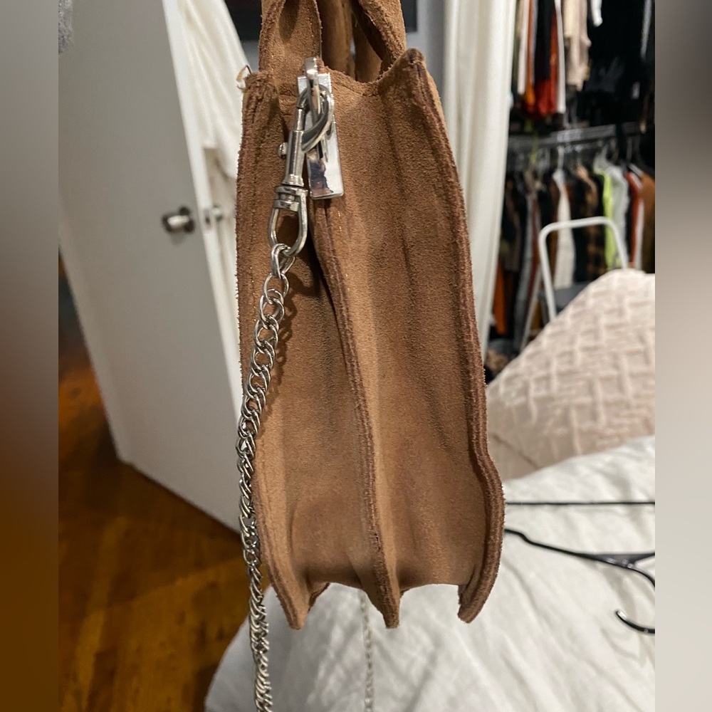 Faux suede tan brown purse urban outfitters - Picture 5 of 5